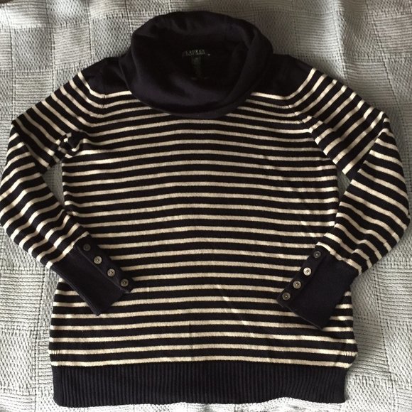 Navy blue striped sweater - Picture 2 of 4